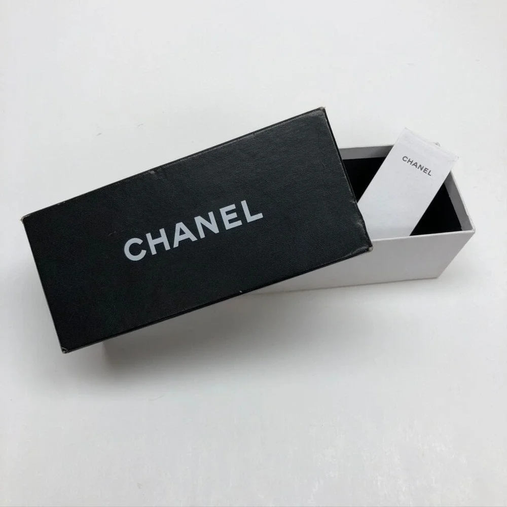 Authentic Chanel Gift Box Black Empty Storage Rectangle Small‎ 7x3x2.5